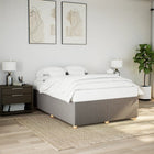 Bed frame without mattress fabric taupe 140x200 cm