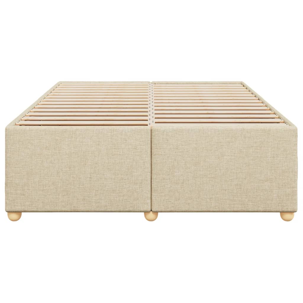 Bedframe zonder matras stof crèmekleurig 140x200 cm