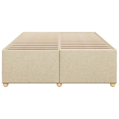 Bedframe zonder matras stof crèmekleurig 140x200 cm
