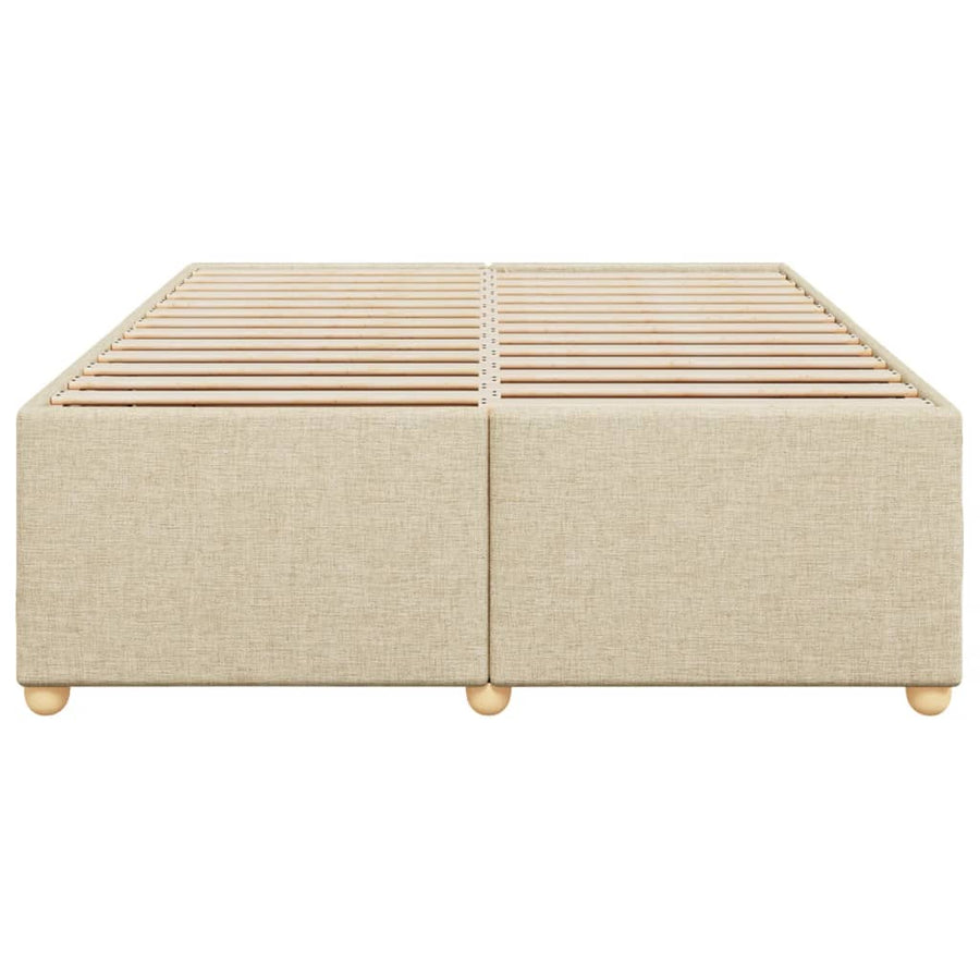Bedframe zonder matras stof crèmekleurig 140x200 cm