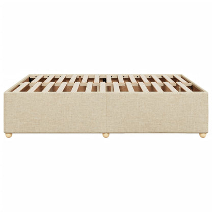 Bedframe zonder matras stof crèmekleurig 140x200 cm