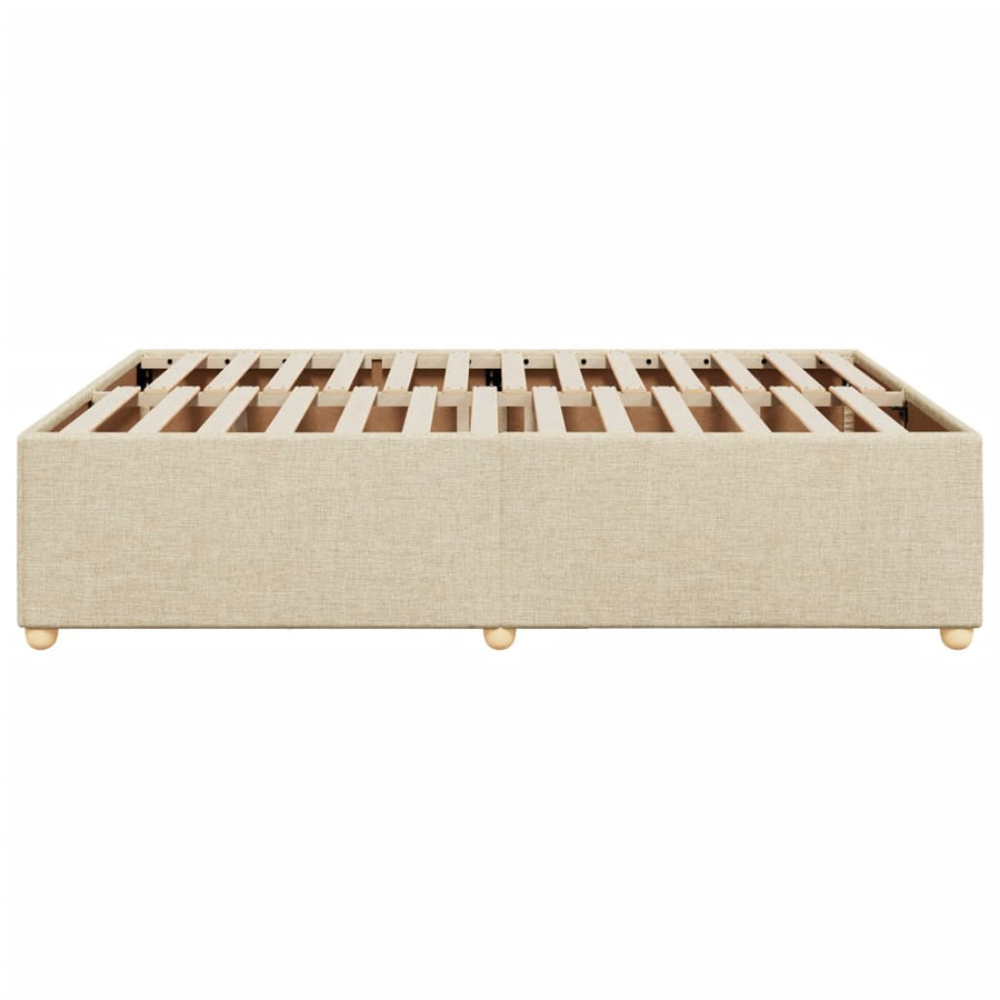 Bedframe zonder matras stof crèmekleurig 140x200 cm