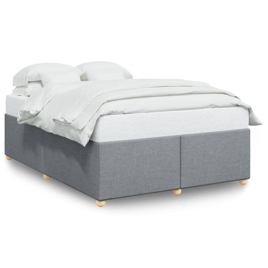 Bedframe zonder matras stof lichtgrijs 160x200 cm