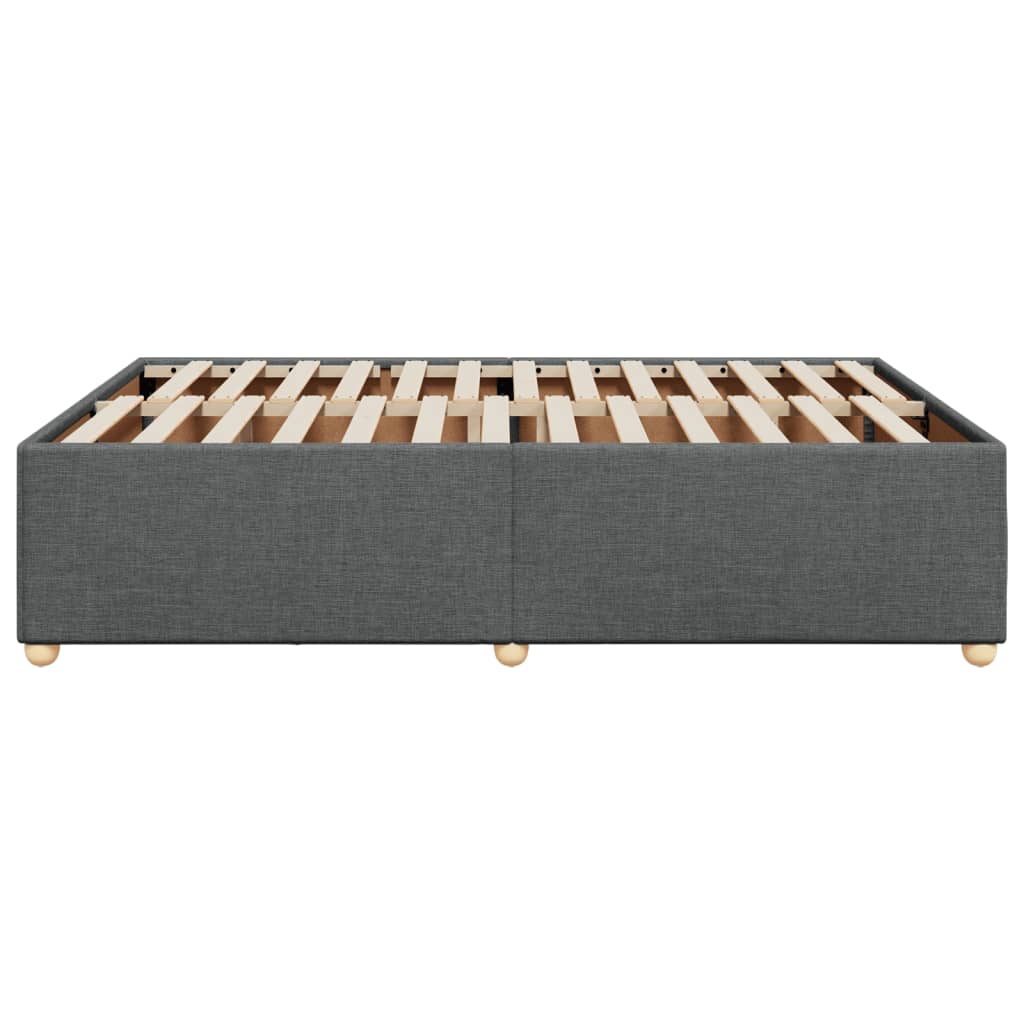 Bedframe zonder matras stof donkergrijs 160x200 cm