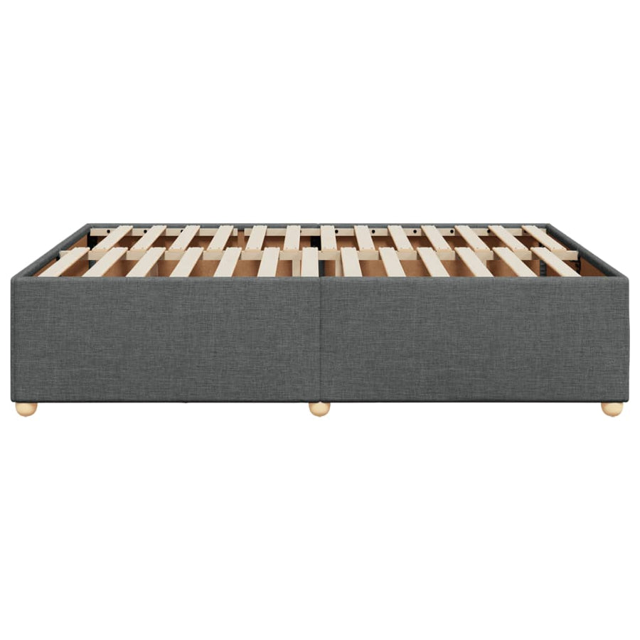 Bedframe zonder matras stof donkergrijs 160x200 cm