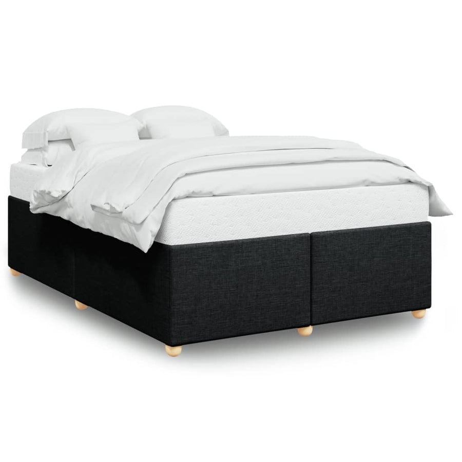Bedframe zonder matras stof zwart 160x200 cm