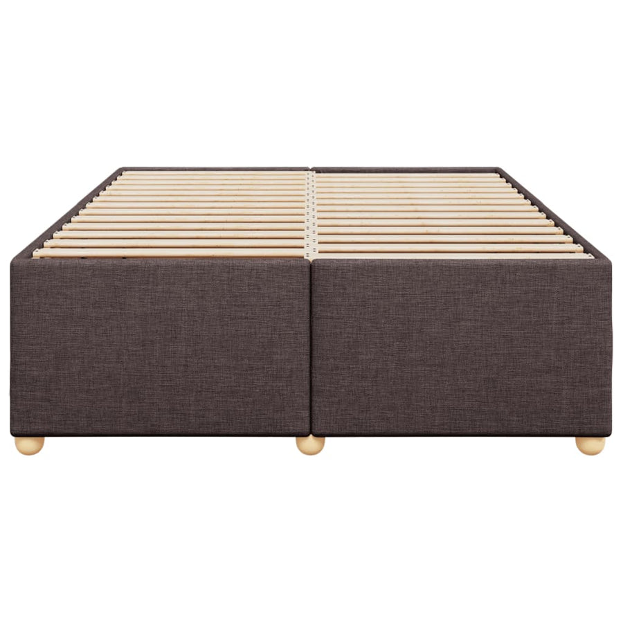 Bedframe zonder matras stof donkerbruin 160x200 cm