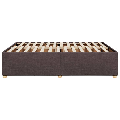 Bedframe zonder matras stof donkerbruin 160x200 cm