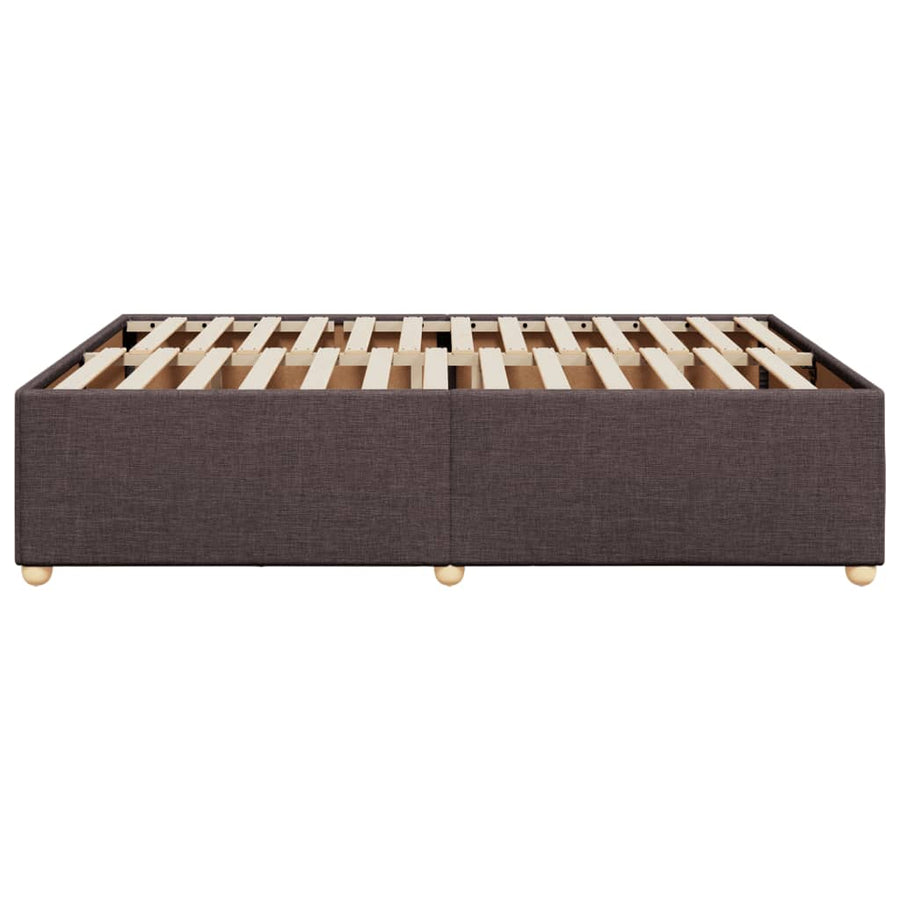 Bedframe zonder matras stof donkerbruin 160x200 cm