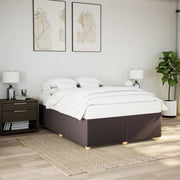 Bedframe stof donkerbruin 160x200 cm
