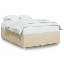 Bedframe zonder matras stof crèmekleurig 160x200 cm