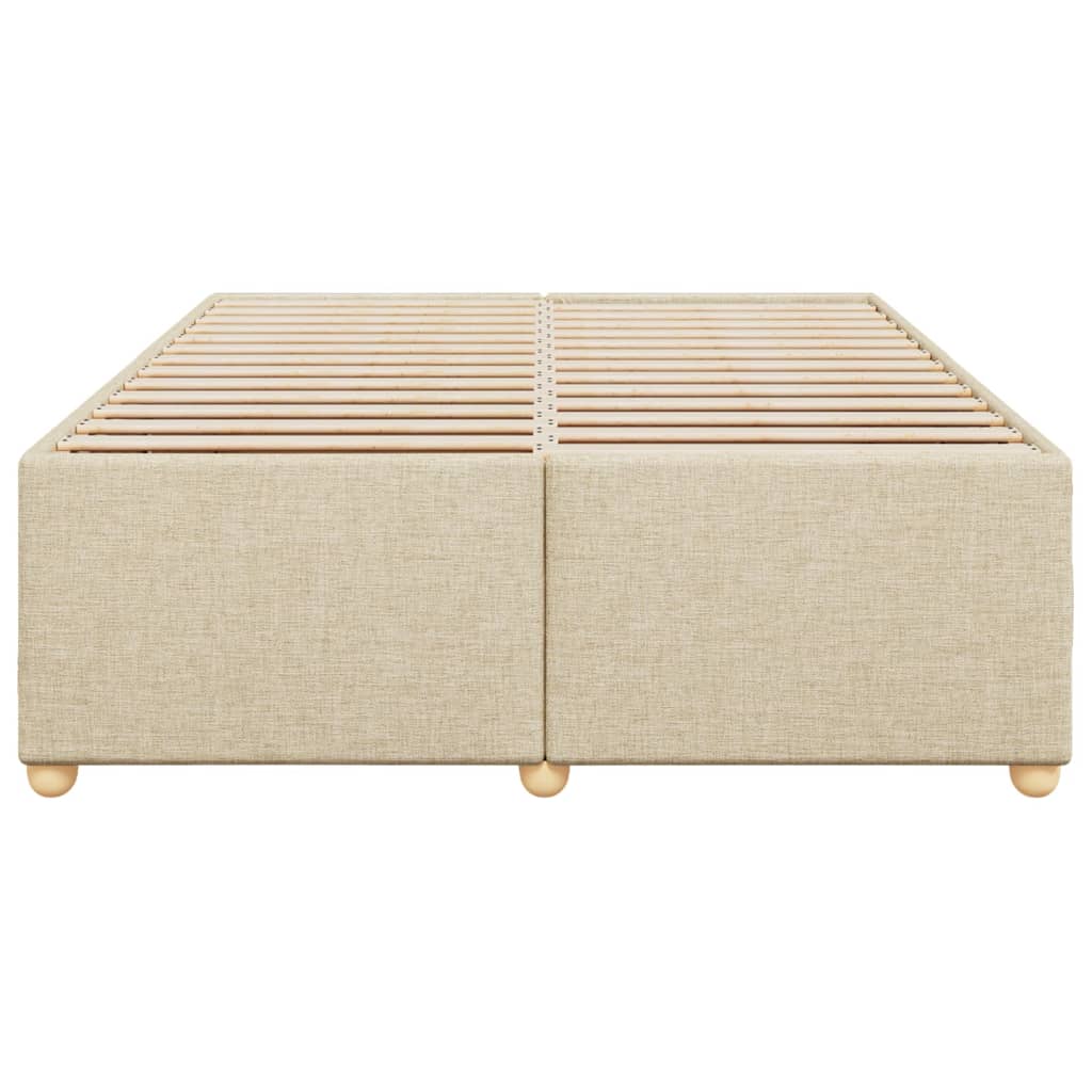 Bedframe zonder matras stof crèmekleurig 160x200 cm