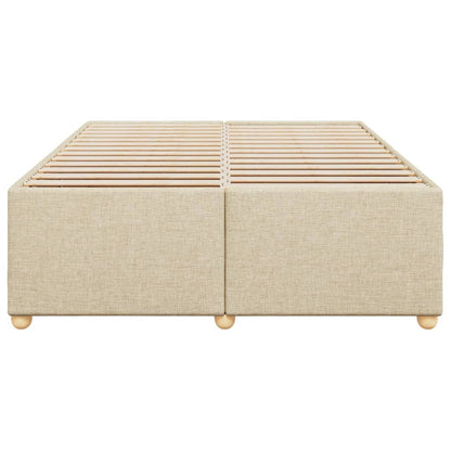 Bedframe zonder matras stof crèmekleurig 160x200 cm