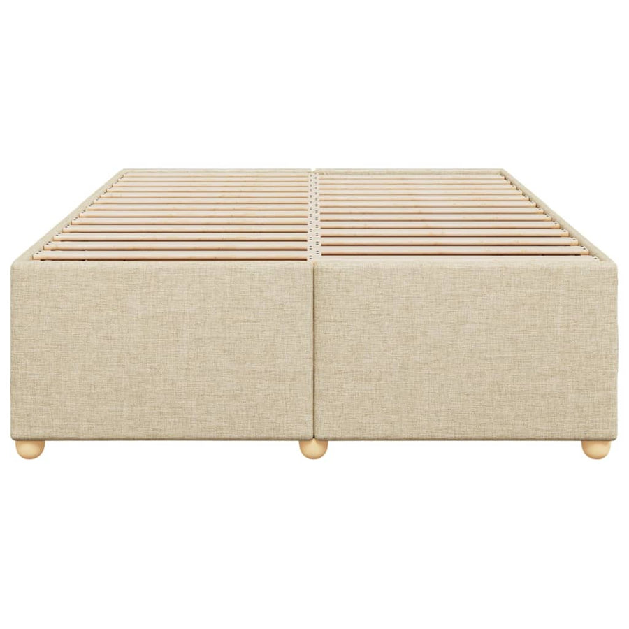 Bedframe zonder matras stof crèmekleurig 160x200 cm