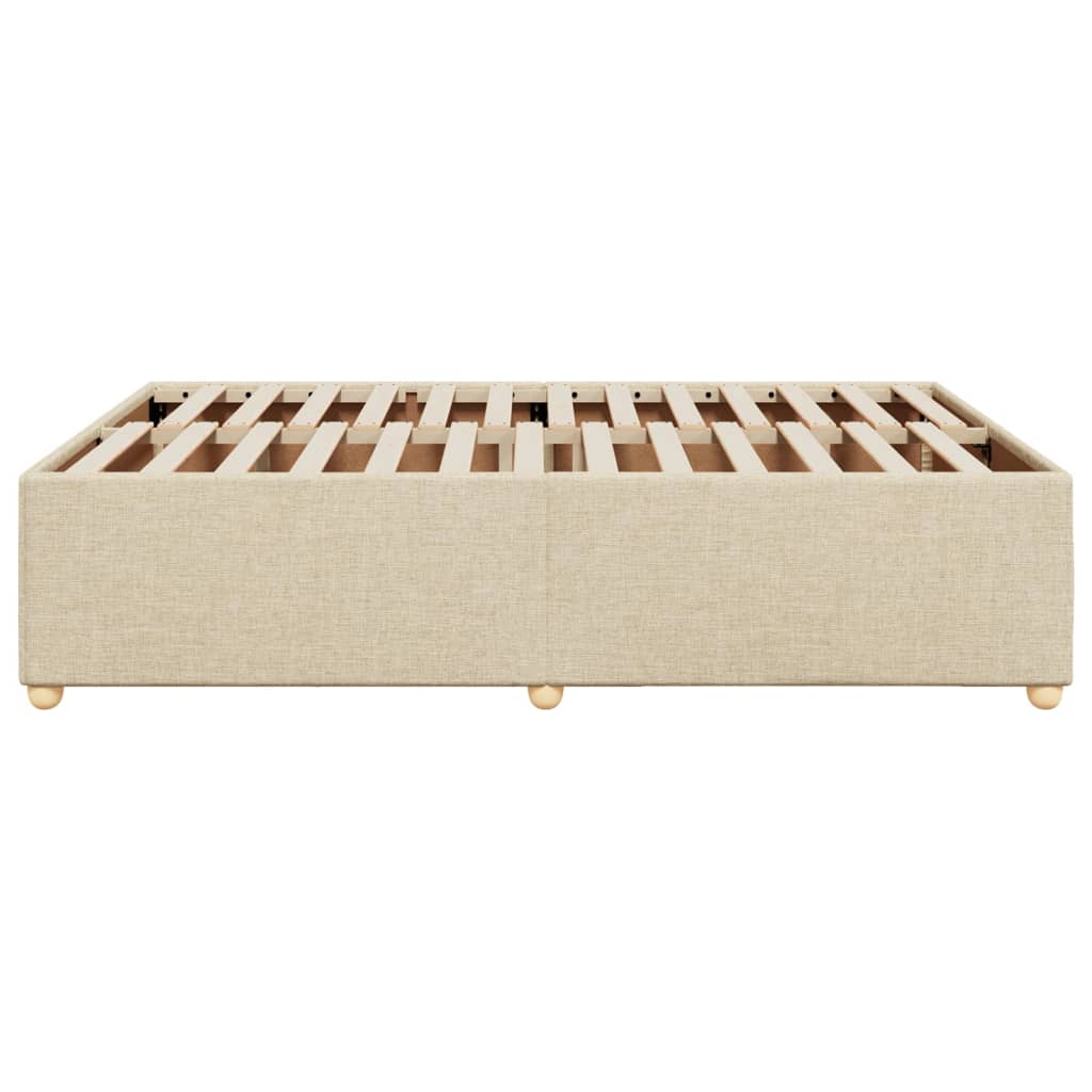 Bedframe zonder matras stof crèmekleurig 160x200 cm