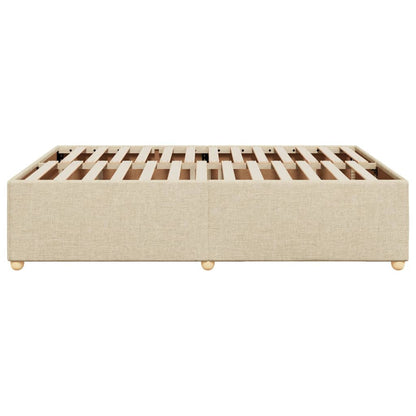 Bedframe zonder matras stof crèmekleurig 160x200 cm