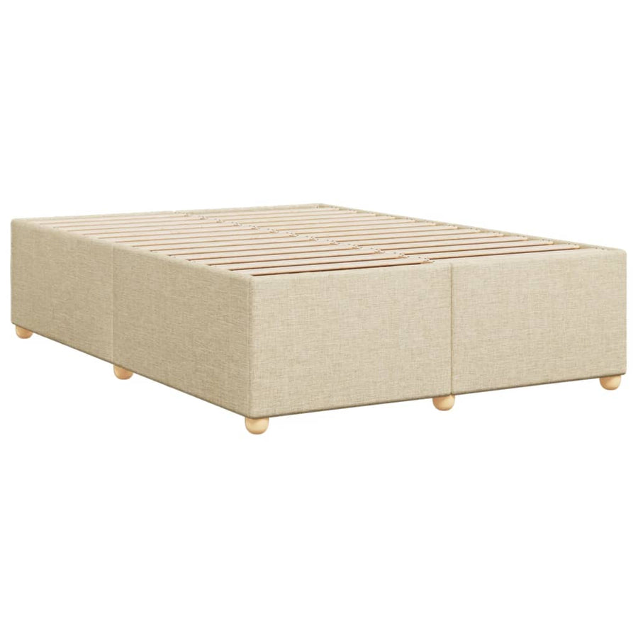 Bedframe zonder matras stof crèmekleurig 160x200 cm
