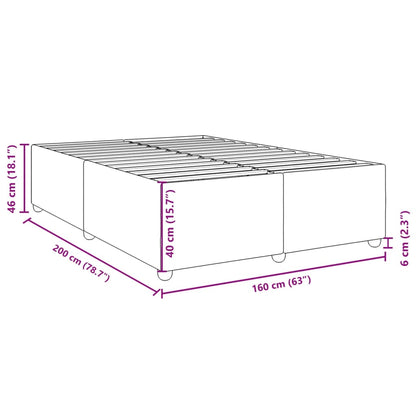 Bedframe zonder matras stof blauw 160x200 cm