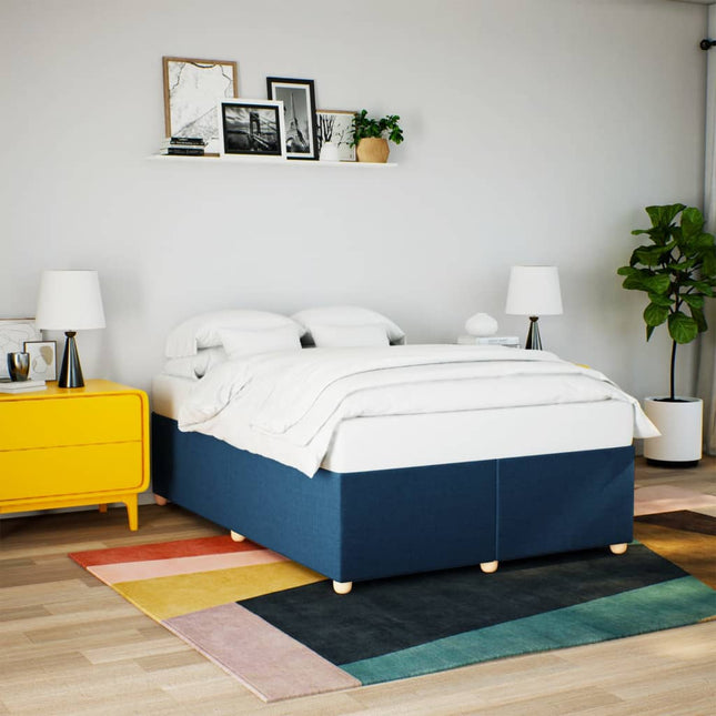 Bedframe zonder matras stof blauw 160x200 cm