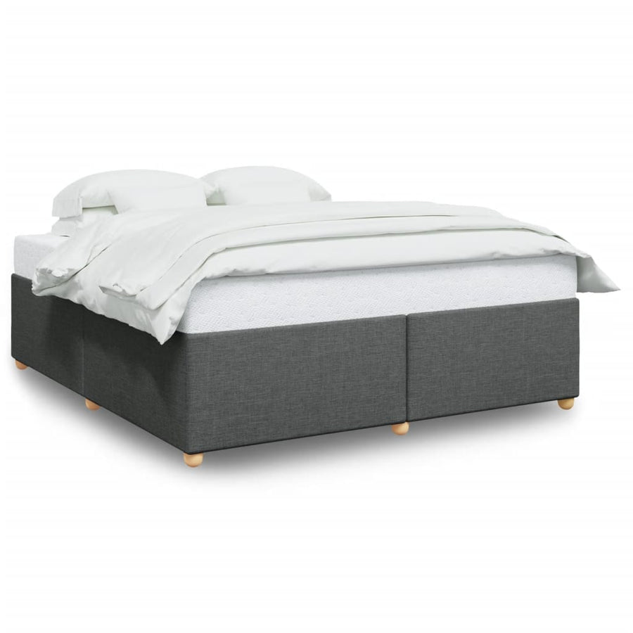 Bedframe zonder matras stof donkergrijs 180x200 cm