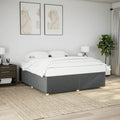 Bedframe zonder matras stof donkergrijs 180x200 cm
