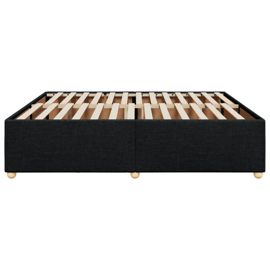 Bedframe zonder matras stof zwart 180x200 cm