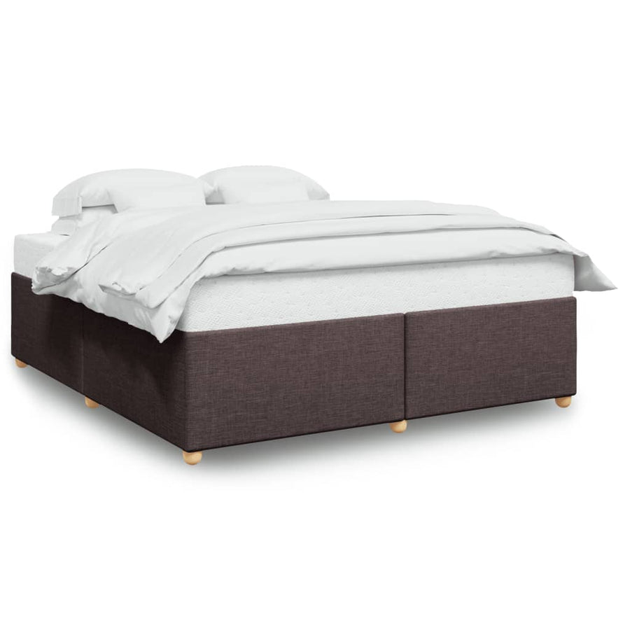 Bedframe zonder matras stof donkerbruin 180x200 cm