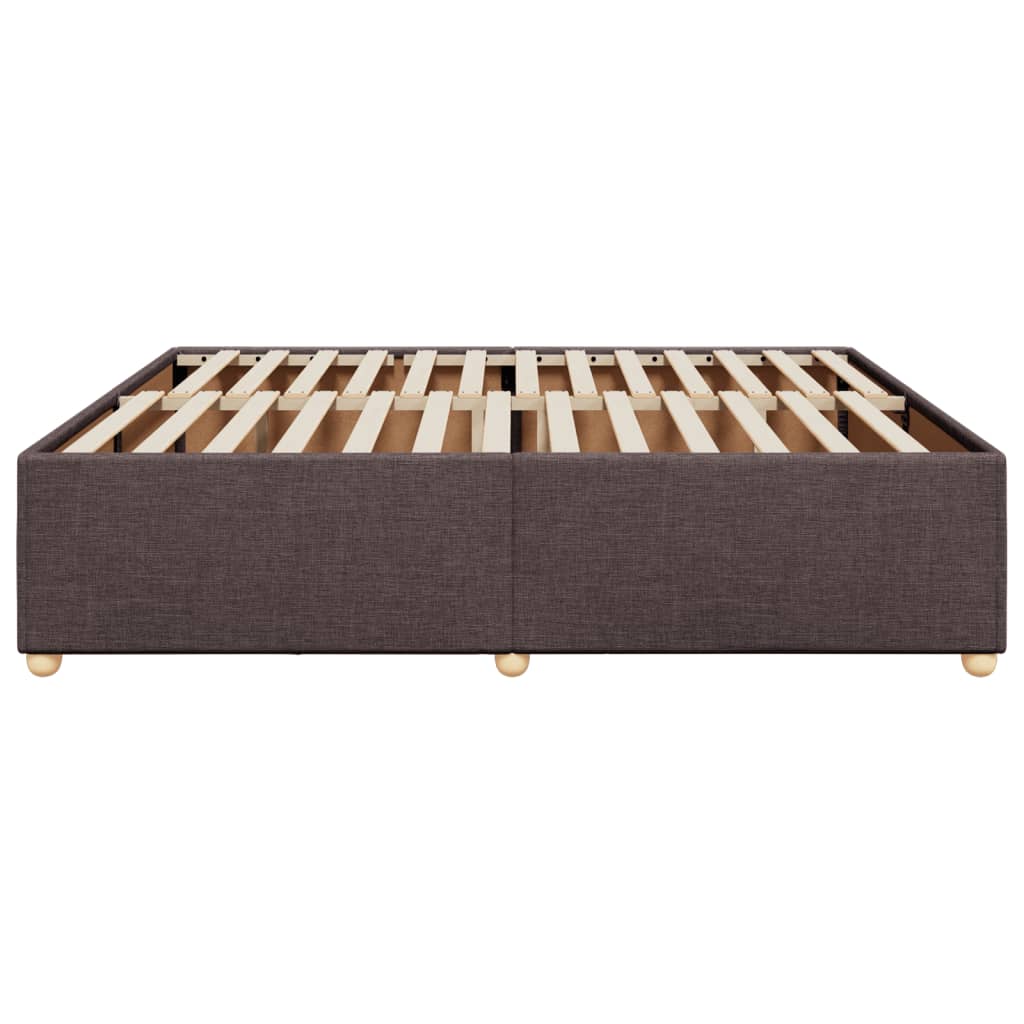Bedframe zonder matras stof donkerbruin 180x200 cm