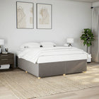 Bed frame without mattress fabric taupe 180x200 cm