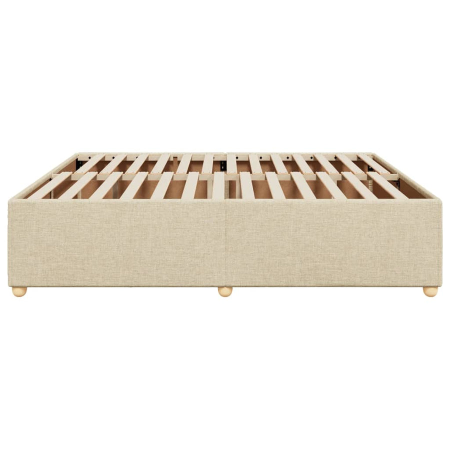 Bedframe zonder matras stof crèmekleurig 180x200 cm