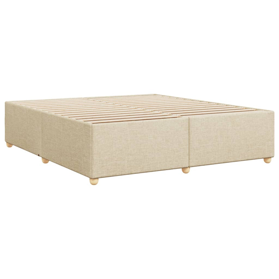 Bedframe zonder matras stof crèmekleurig 180x200 cm