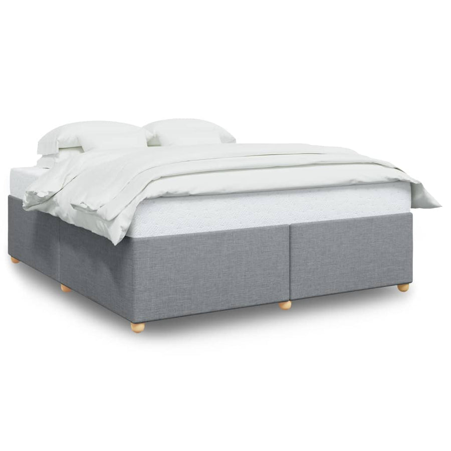 Bedframe zonder matras stof lichtgrijs 200x200 cm