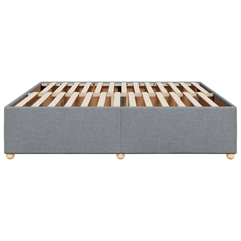 Bedframe zonder matras stof lichtgrijs 200x200 cm