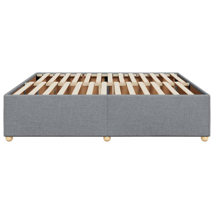 Bedframe zonder matras stof lichtgrijs 200x200 cm