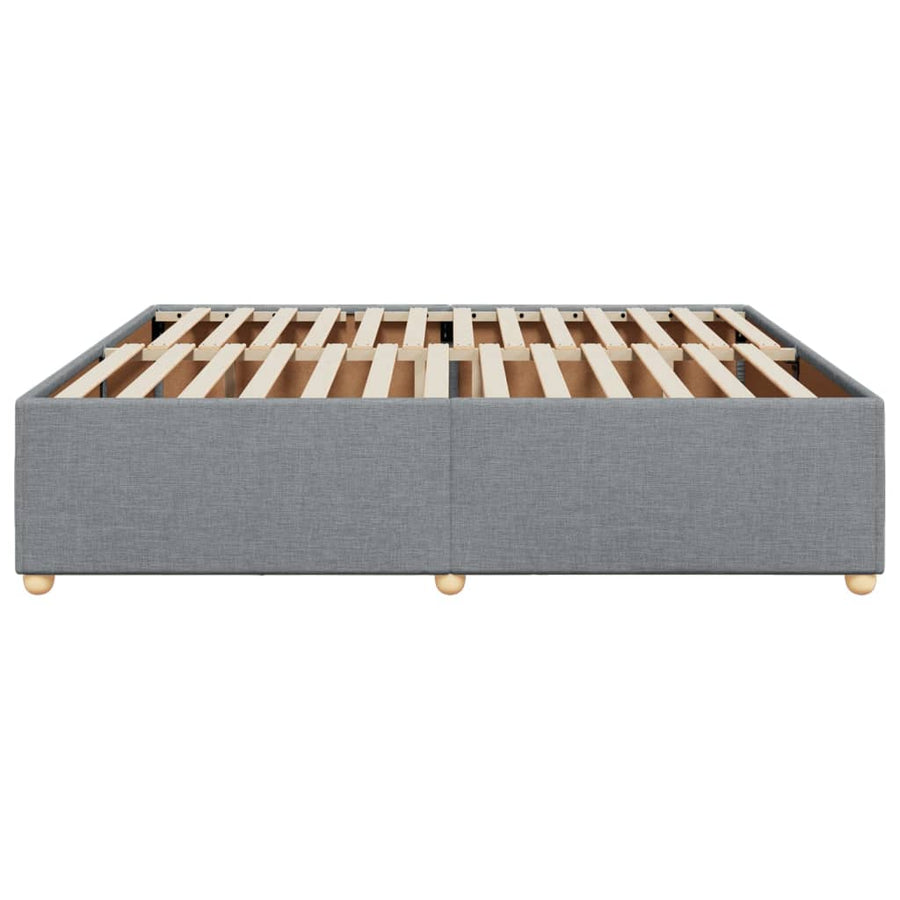 Bedframe zonder matras stof lichtgrijs 200x200 cm