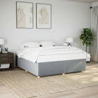 Bed frame without mattress fabric light grey 200x200 cm