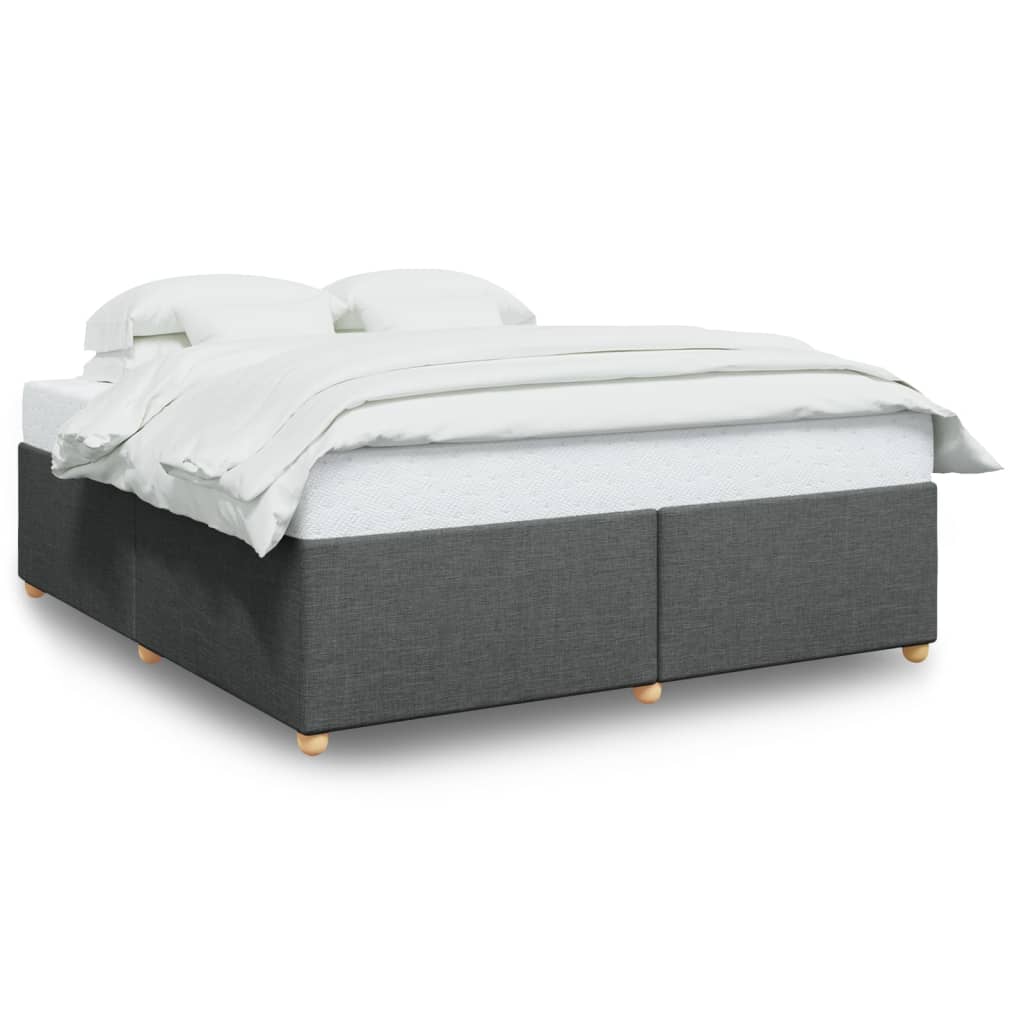 Bedframe zonder matras stof donkergrijs 200x200 cm