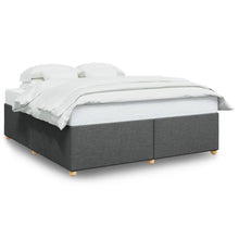 Bedframe zonder matras stof donkergrijs 200x200 cm