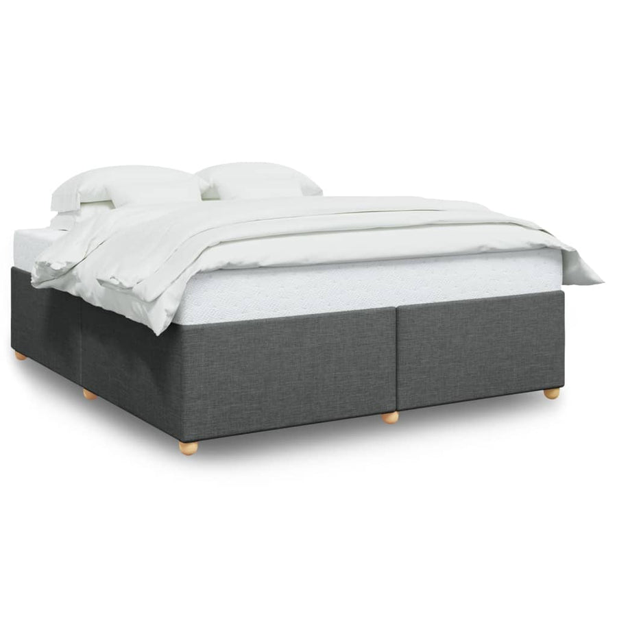 Bedframe zonder matras stof donkergrijs 200x200 cm