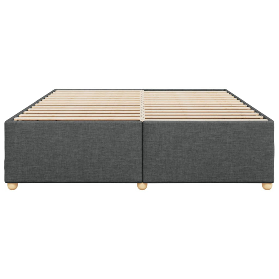 Bedframe zonder matras stof donkergrijs 200x200 cm