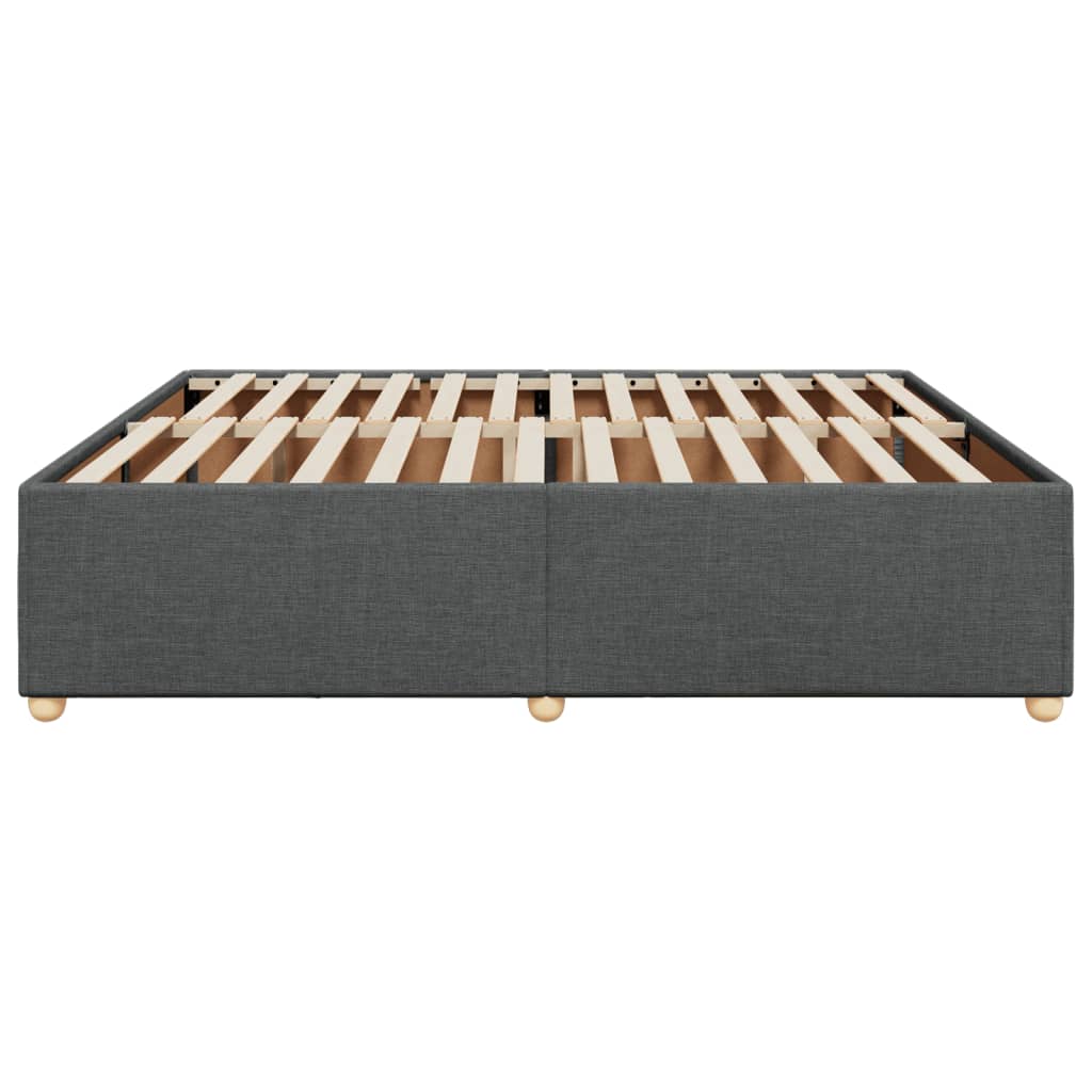 Bedframe zonder matras stof donkergrijs 200x200 cm
