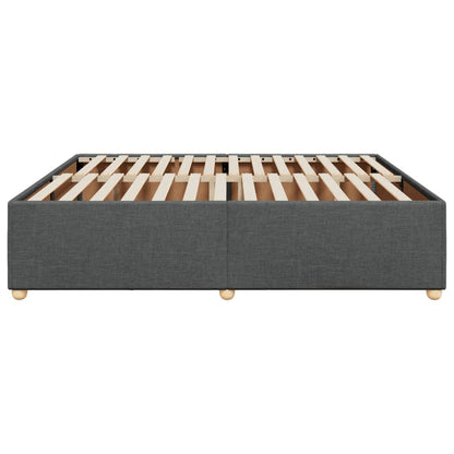 Bedframe zonder matras stof donkergrijs 200x200 cm
