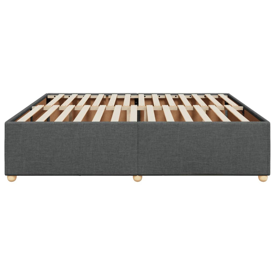 Bedframe zonder matras stof donkergrijs 200x200 cm