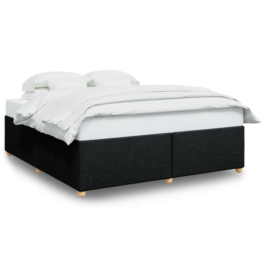 Bedframe zonder matras stof zwart 200x200 cm