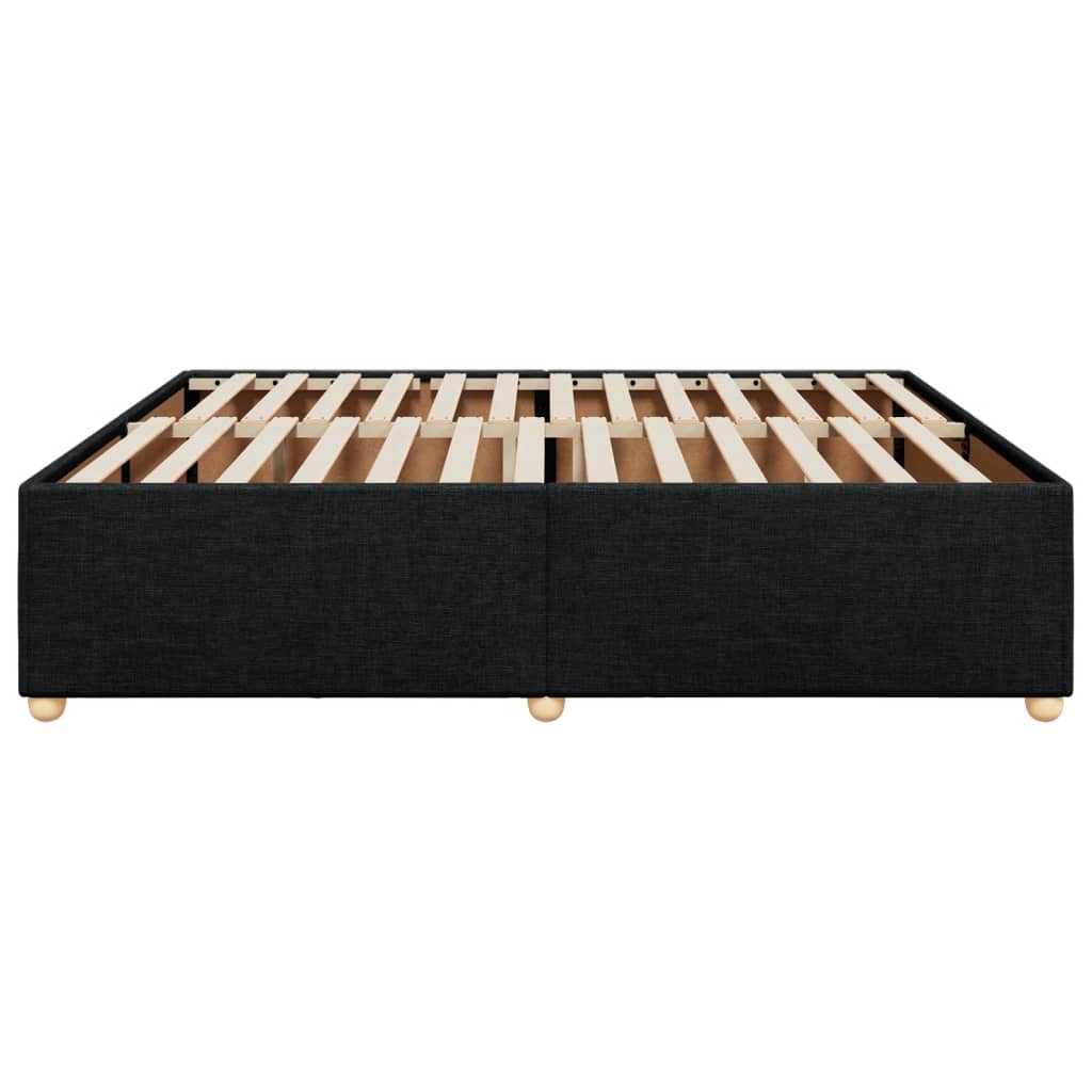 Bedframe zonder matras stof zwart 200x200 cm