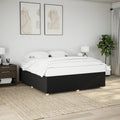 Bedframe zonder matras stof zwart 200x200 cm