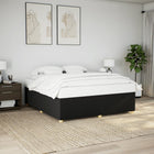 Bed frame without mattress fabric black 200x200 cm
