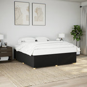 Bedframe stof zwart 200x200 cm