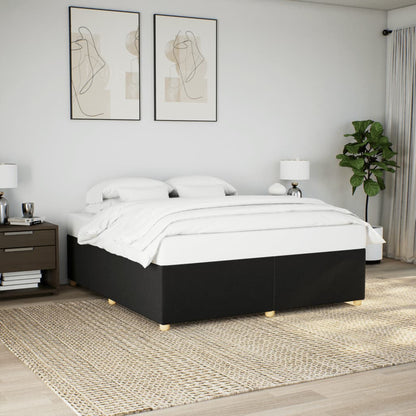 Bedframe zonder matras stof zwart 200x200 cm