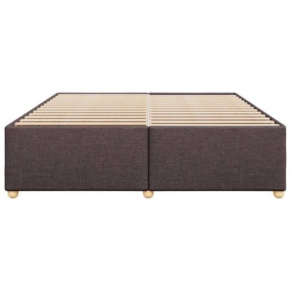 Bedframe zonder matras stof donkerbruin 200x200 cm